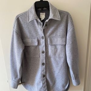 H&M soft grey light shacket